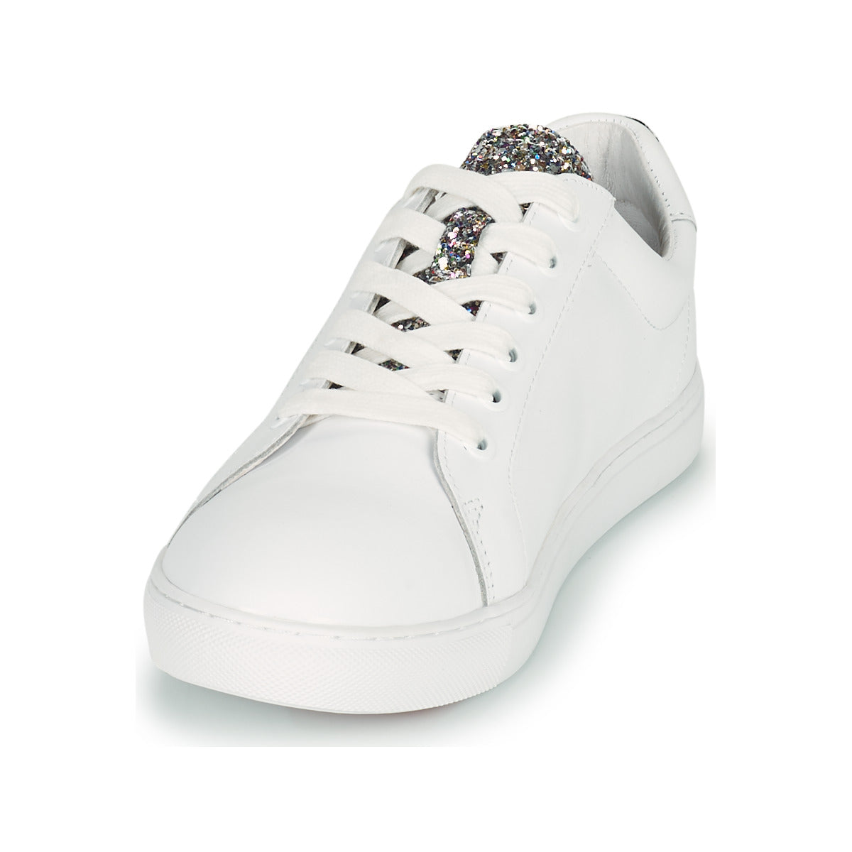 Sneakers basse donne Bons baisers de Paname  SIMONE GLITTER TONGUE  Bianco 