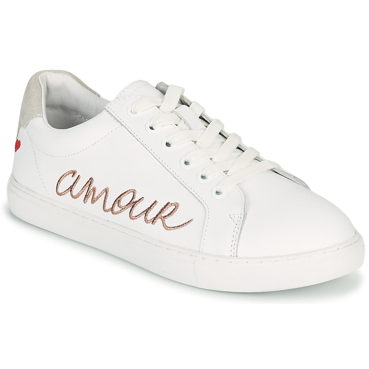 Sneakers basse donne Bons baisers de Paname  SIMONE AMOUR BLANC ROSE GOLD  Bianco 