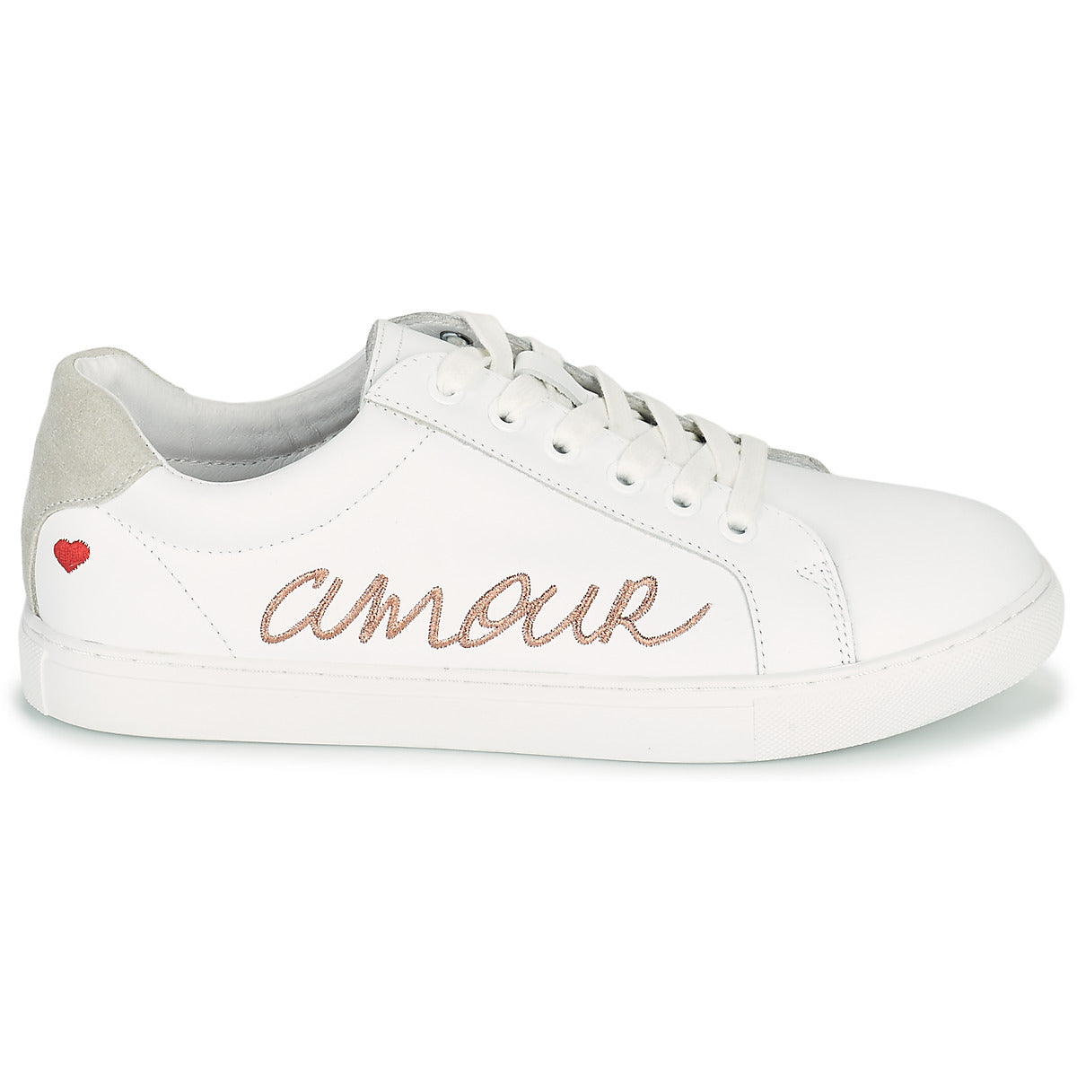 Sneakers basse donne Bons baisers de Paname  SIMONE AMOUR BLANC ROSE GOLD  Bianco 