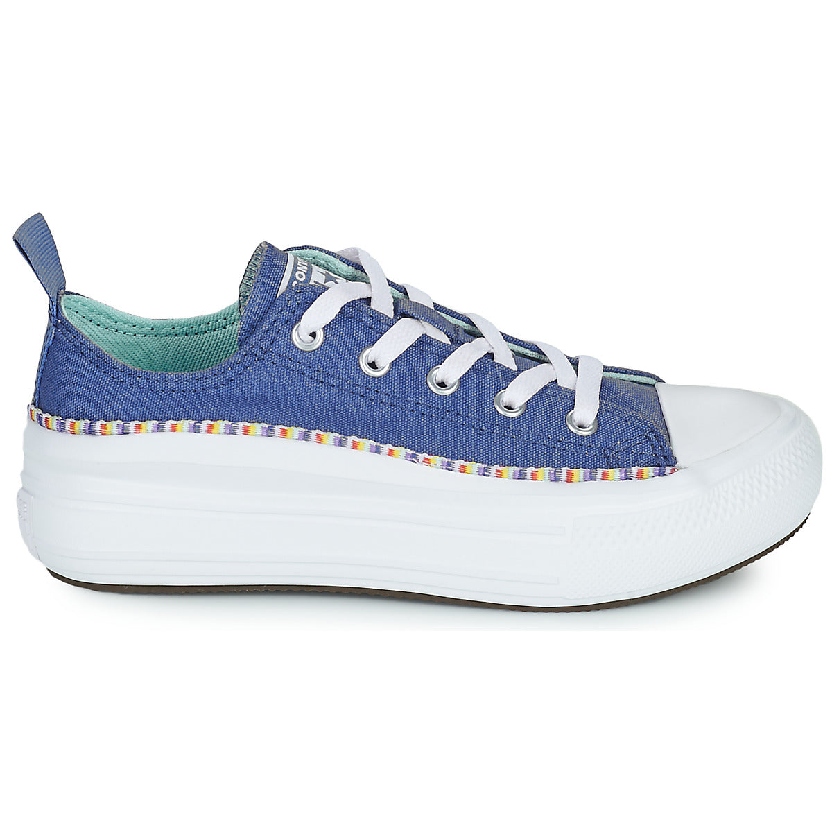 Scarpe bambini ragazza Converse  Chuck Taylor All Star Move Seasonal Ox  Blu 