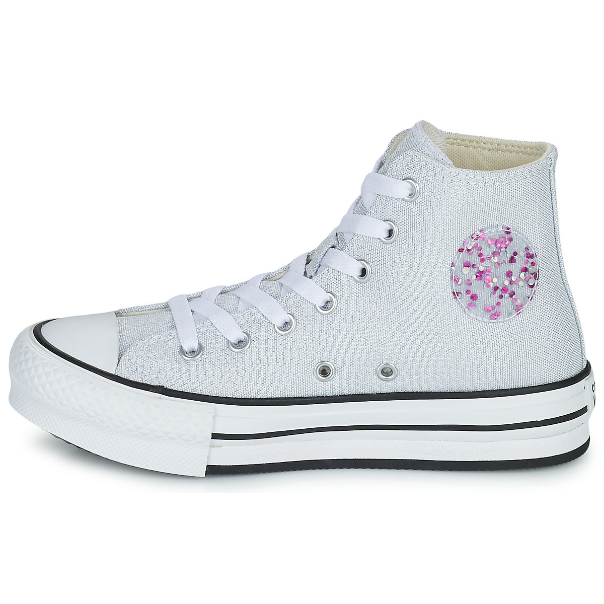 Scarpe bambini ragazza Converse  Chuck Taylor All Star EVA Lift Undersea Glitter Hi  Grigio 