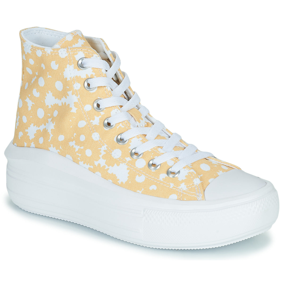 Sneakers alte donne Converse  Chuck Taylor All Star Move Floral Platform Lo-Fi Craft Hi  Giallo 