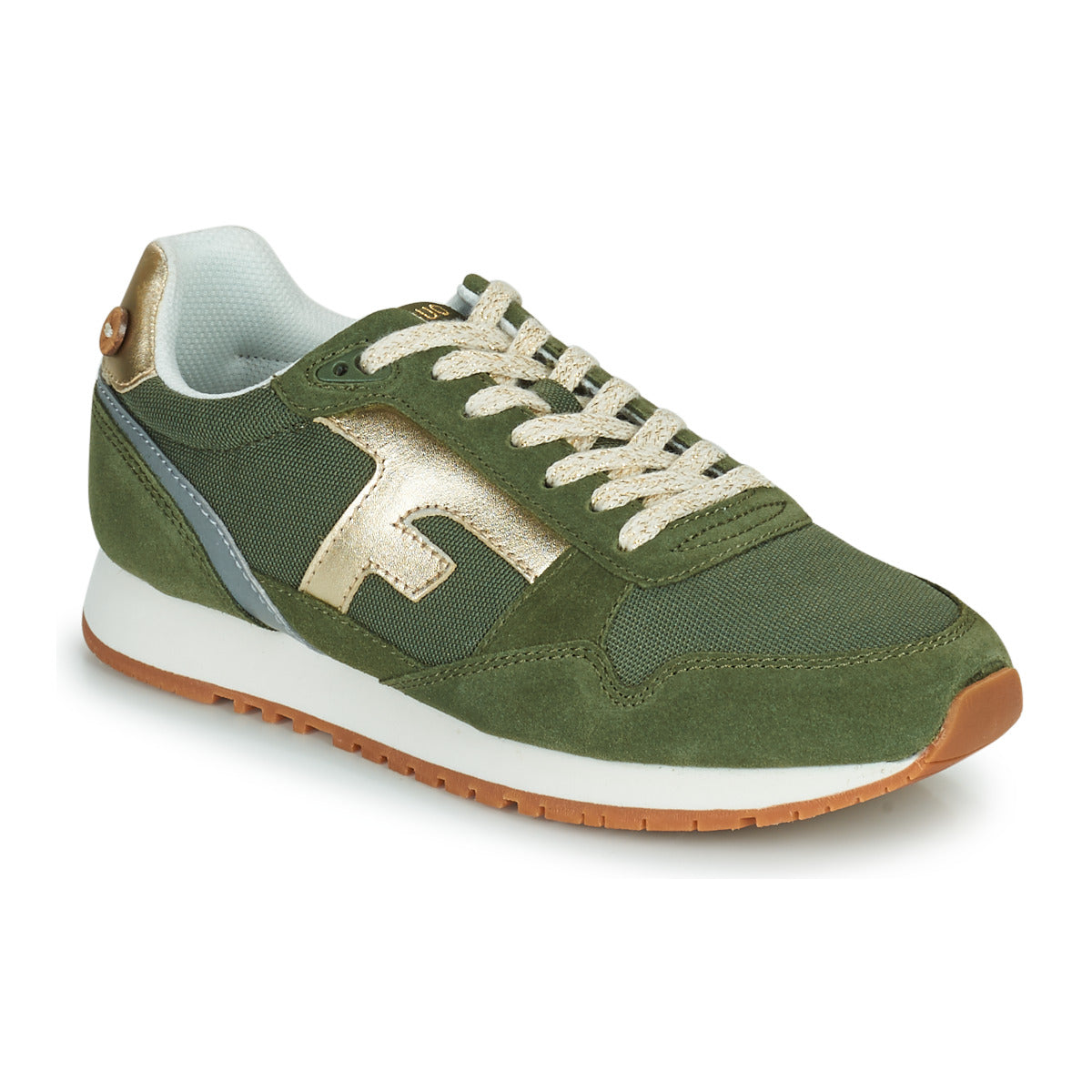 Sneakers basse donne Faguo  ELM SYN WOVEN SUEDE  Kaki 