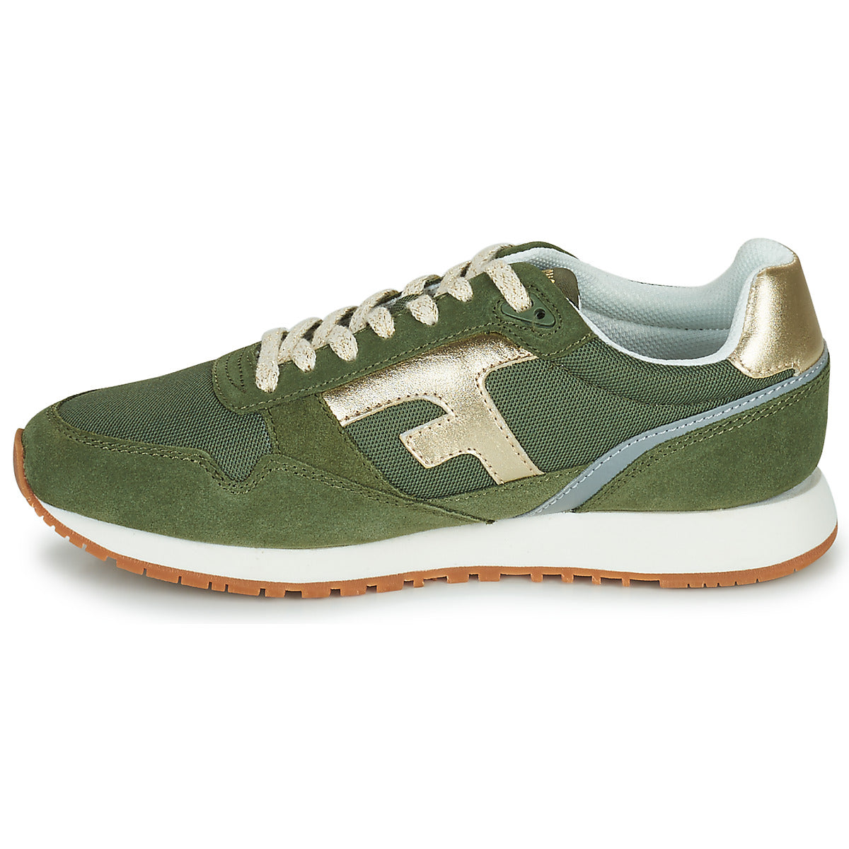 Sneakers basse donne Faguo  ELM SYN WOVEN SUEDE  Kaki 