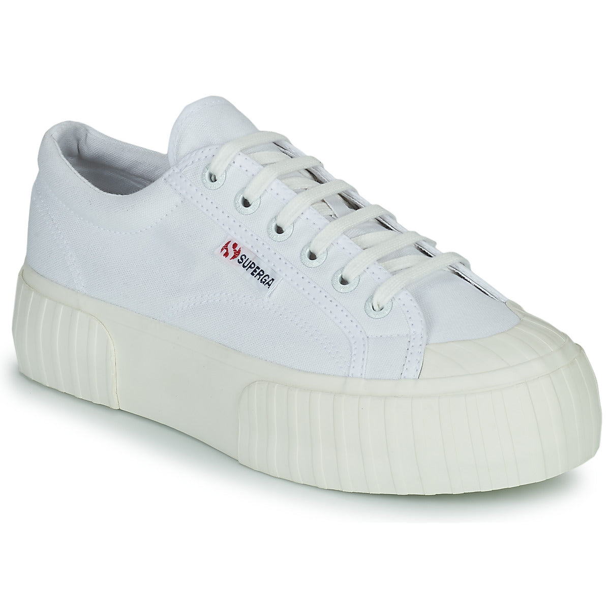 Sneakers basse donne Superga  2631 STRIPE PLATEFORM  Bianco 