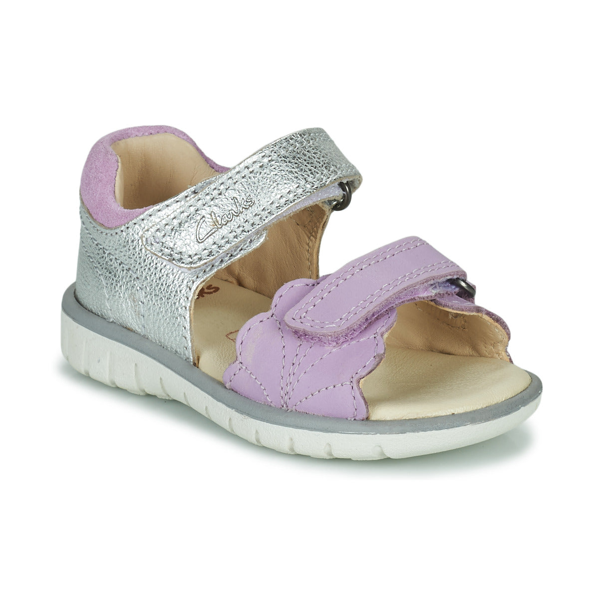 Sandali bambini ragazza Clarks  Roam Wing T.  Argento 