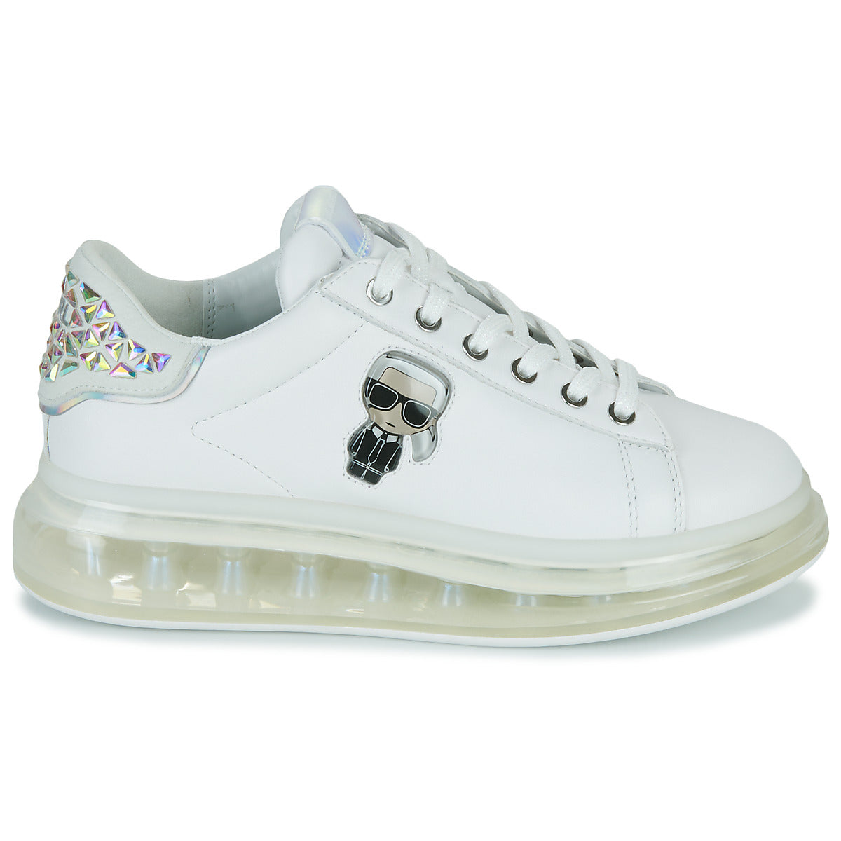 Sneakers basse donne Karl Lagerfeld  KAPRI KUSHION Jellikonic Lo Lace  Bianco 