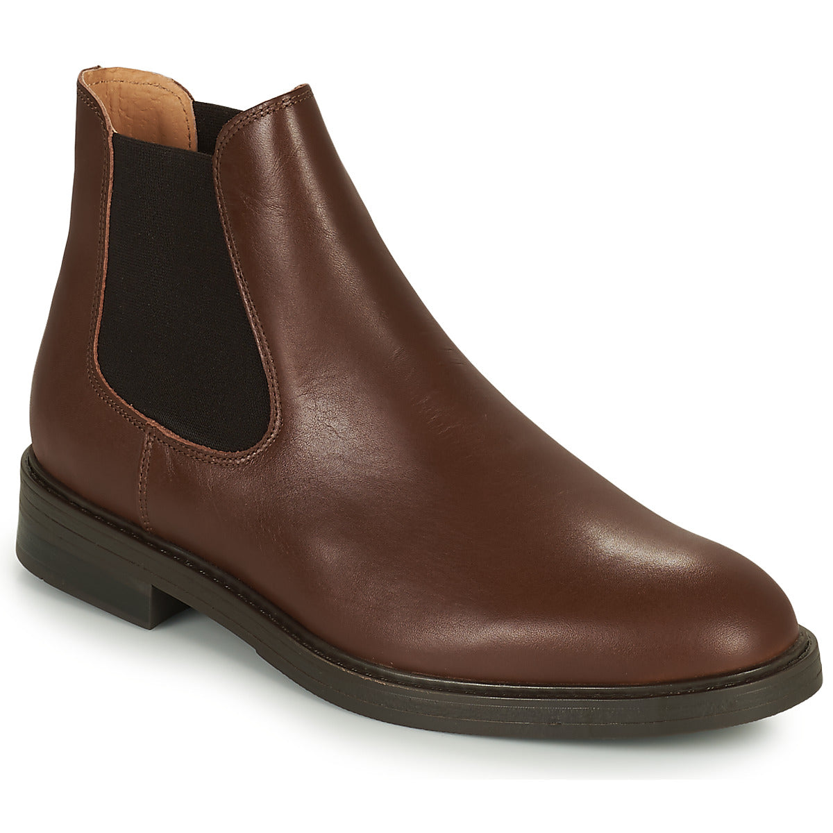 Stivaletti uomini Selected  SLHBLAKE LEATHER CHELSEA BOOT  Marrone 