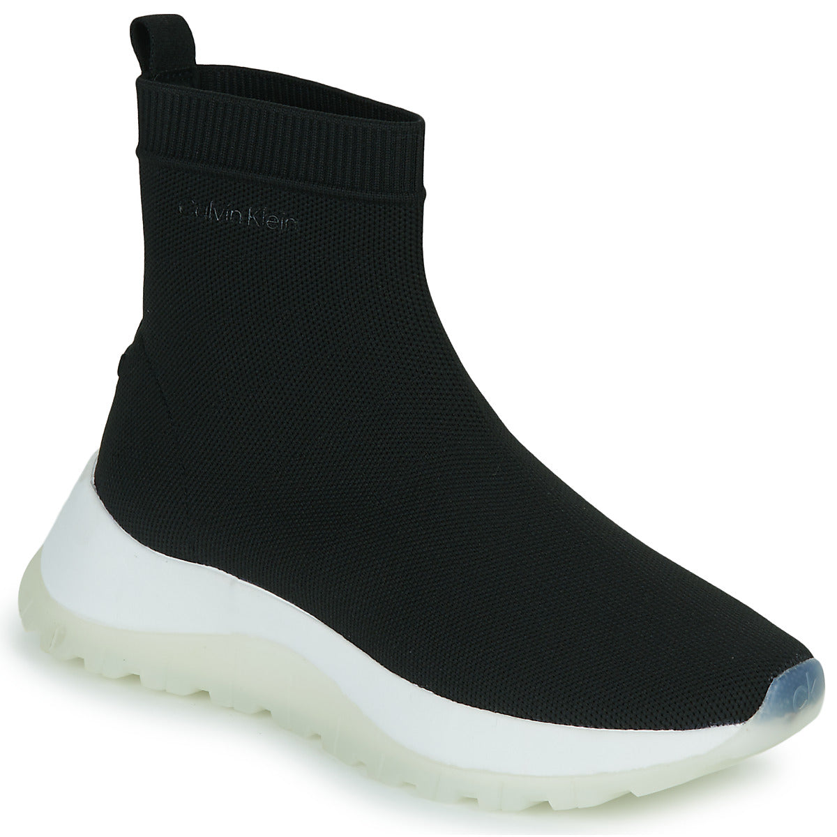 Sneakers alte donne Calvin Klein Jeans  2 PIECE SOLE SOCK BOOT - KNIT  Nero 