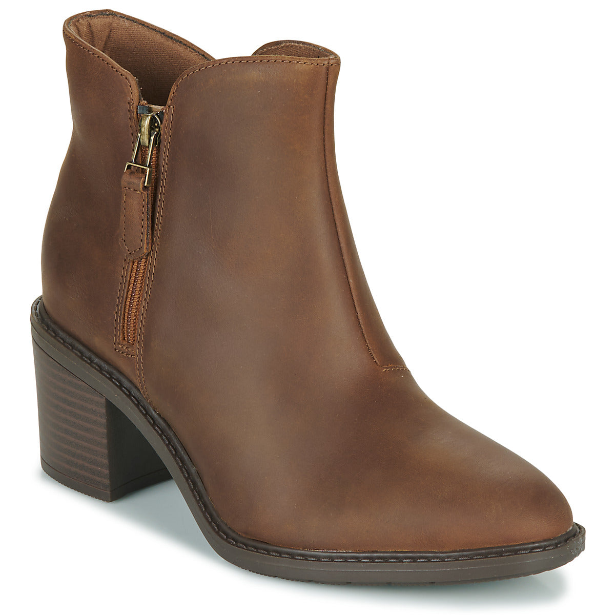 Stivaletti donne Clarks  Scene Zip  Marrone 