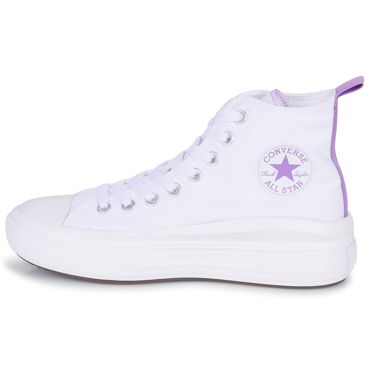 Scarpe bambini ragazza Converse  Chuck Taylor All Star Move Platform Foundation Hi  Bianco 