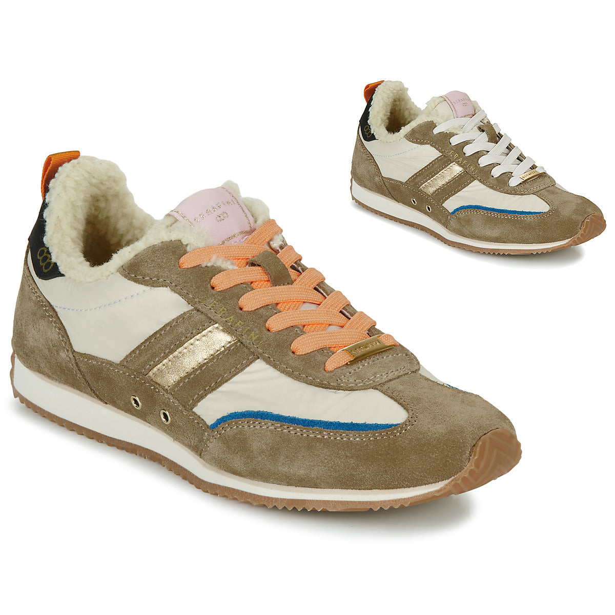 Sneakers basse donne Serafini  LADY D  Beige 