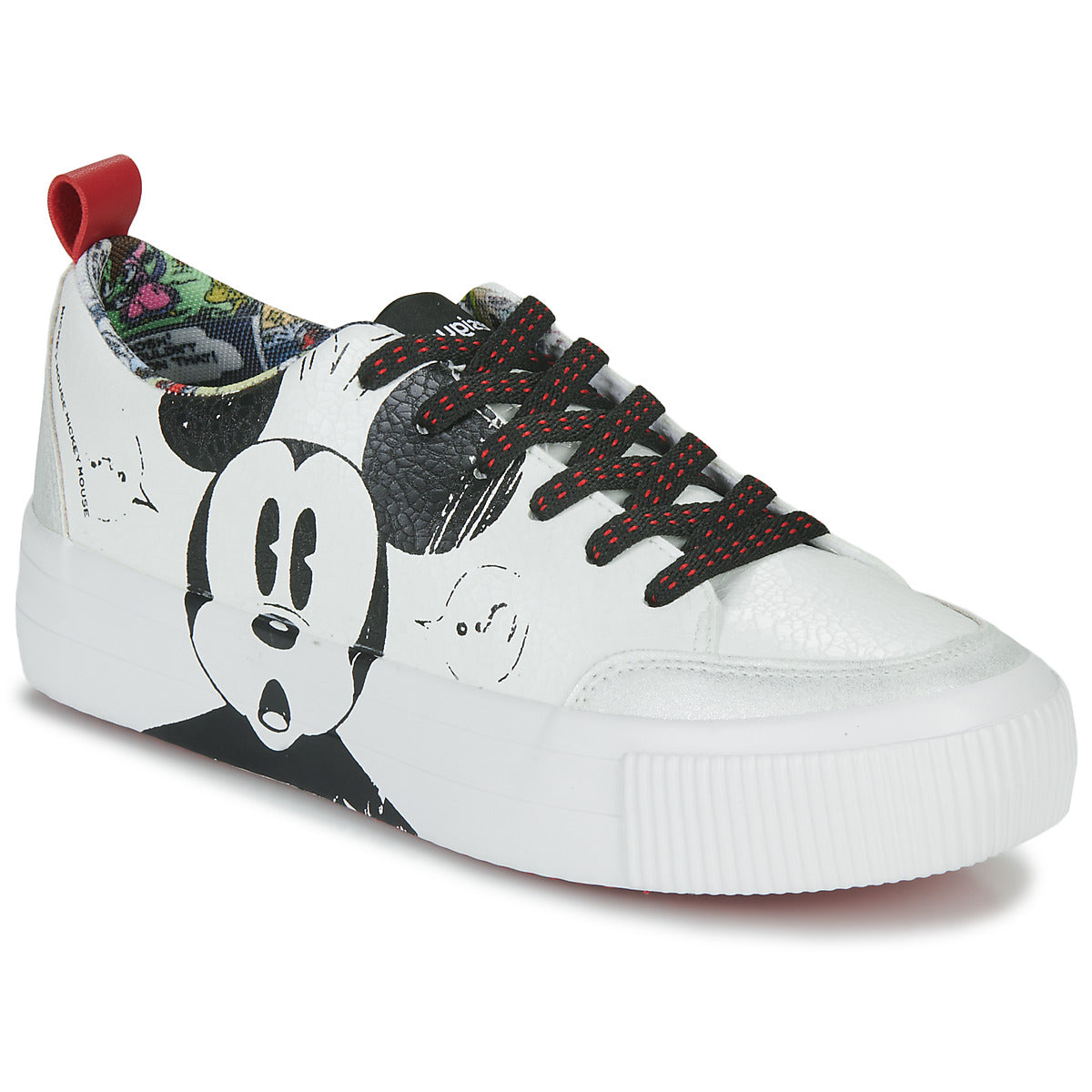 Sneakers basse donne Desigual  STREETMICKEY CRACK  Bianco 