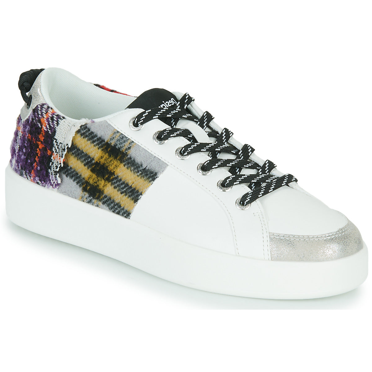 Sneakers basse donne Desigual  FANCY TARTAN  Bianco 