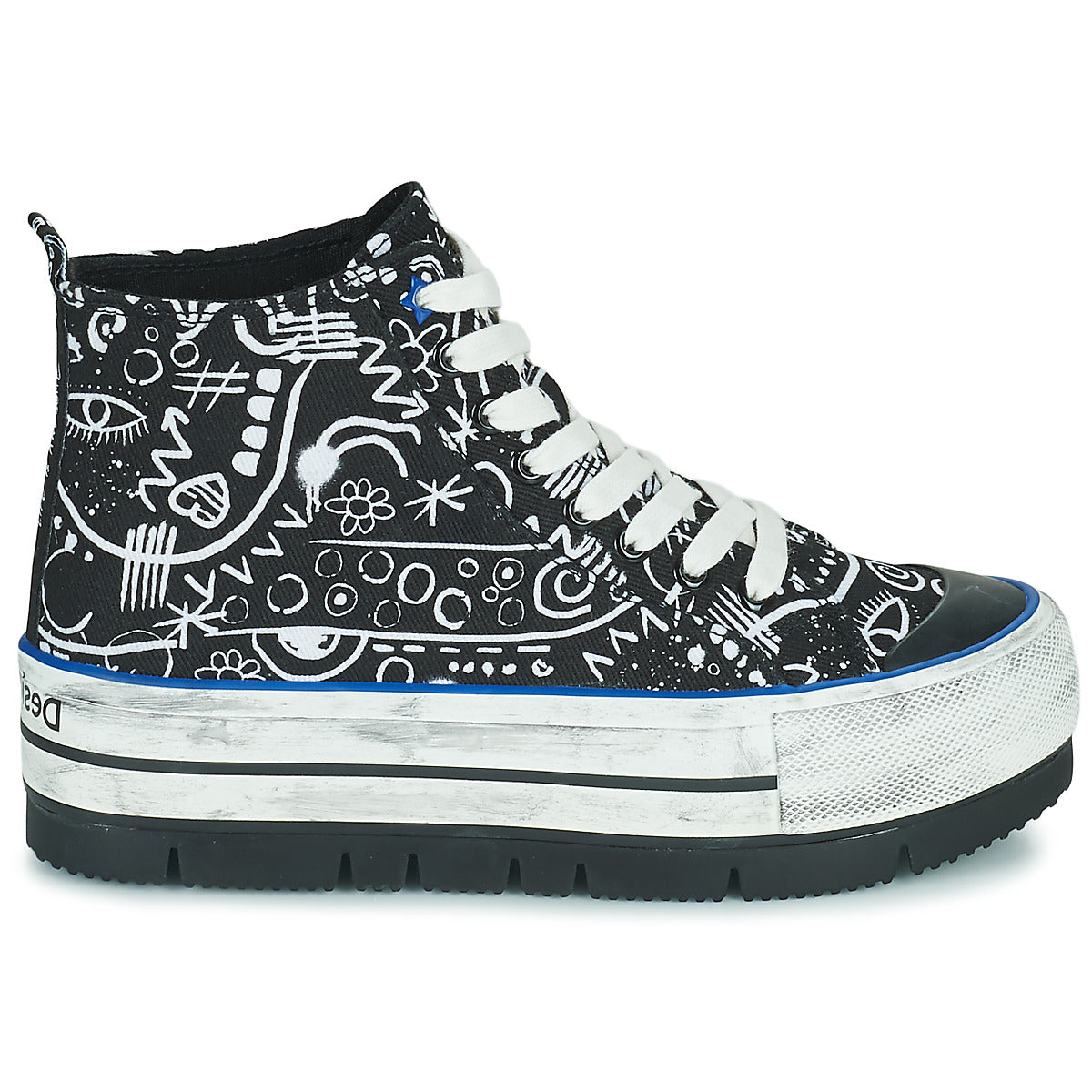 Sneakers alte donne Desigual  SHOES CRUSH ARTE  Nero 