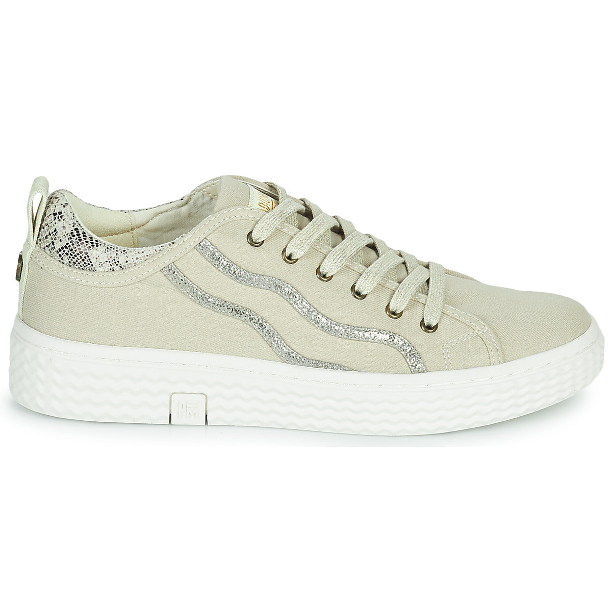 Sneakers basse donne Palladium  TEMPO 02 CVS~TAUPE~M  Beige 