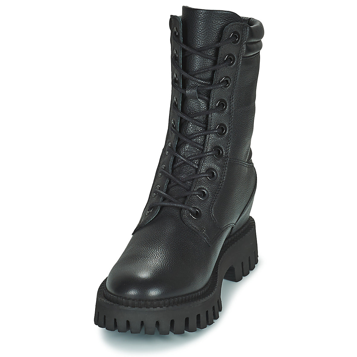 Freelance Damen Stiefeletten LUCY COMBAT LACE UP BOOT Schwarz