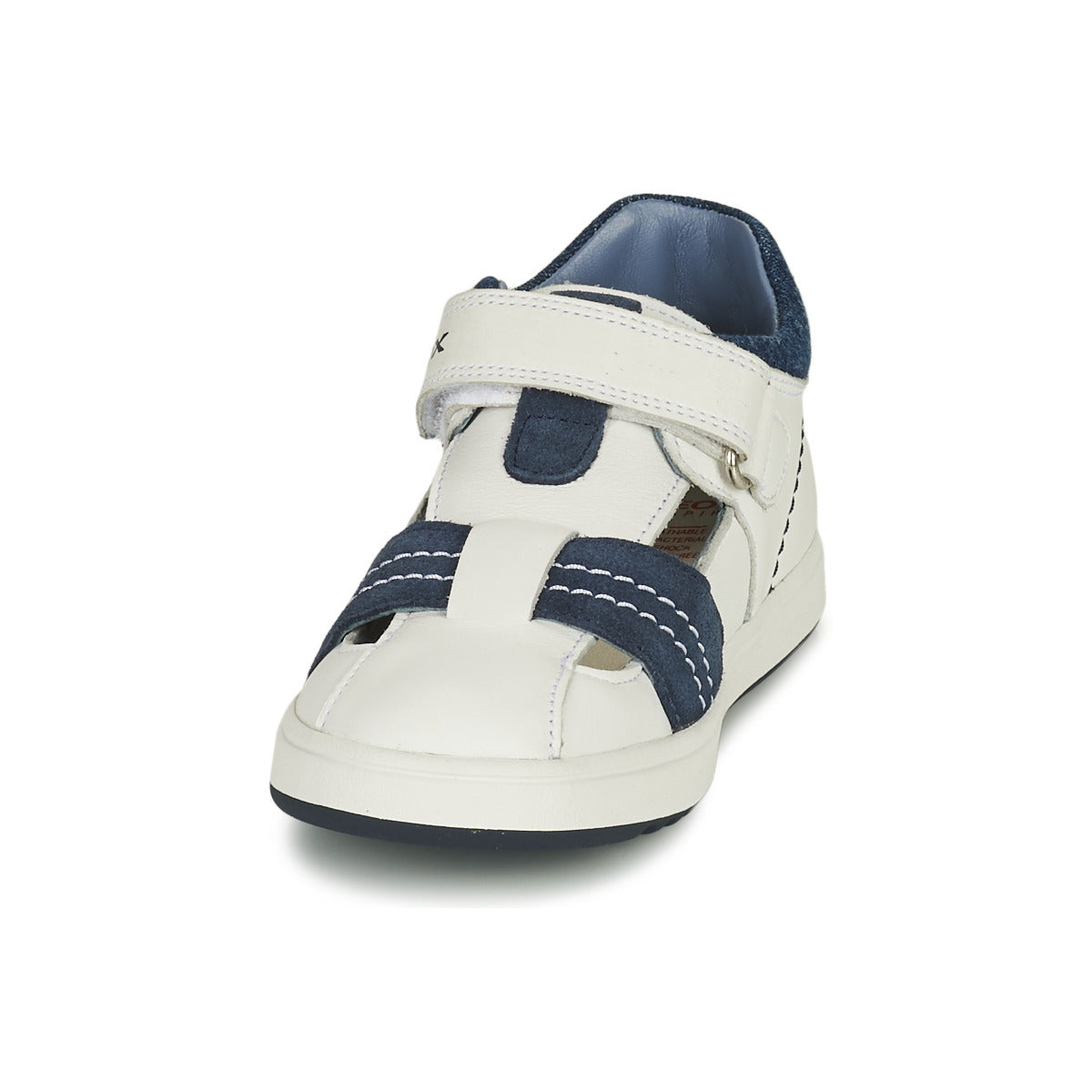 Scarpe bambini ragazzo Geox  B BIGLIA B. A - NAPPA+SCAM.  Bianco 