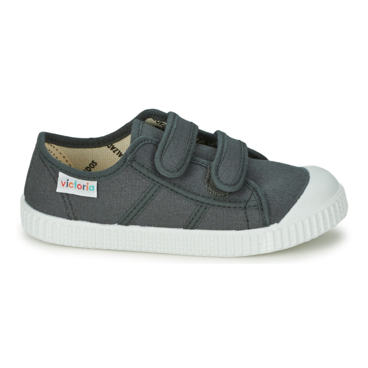 Scarpe bambini ragazzo Victoria  BLUCHER LONA DOS VELCROS  Grigio 