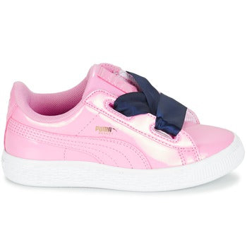 Scarpe bambini ragazza Puma  BASKET HEART PATENT PS  Rosa 