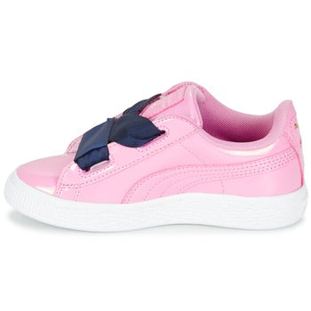 Scarpe bambini ragazza Puma  BASKET HEART PATENT PS  Rosa 