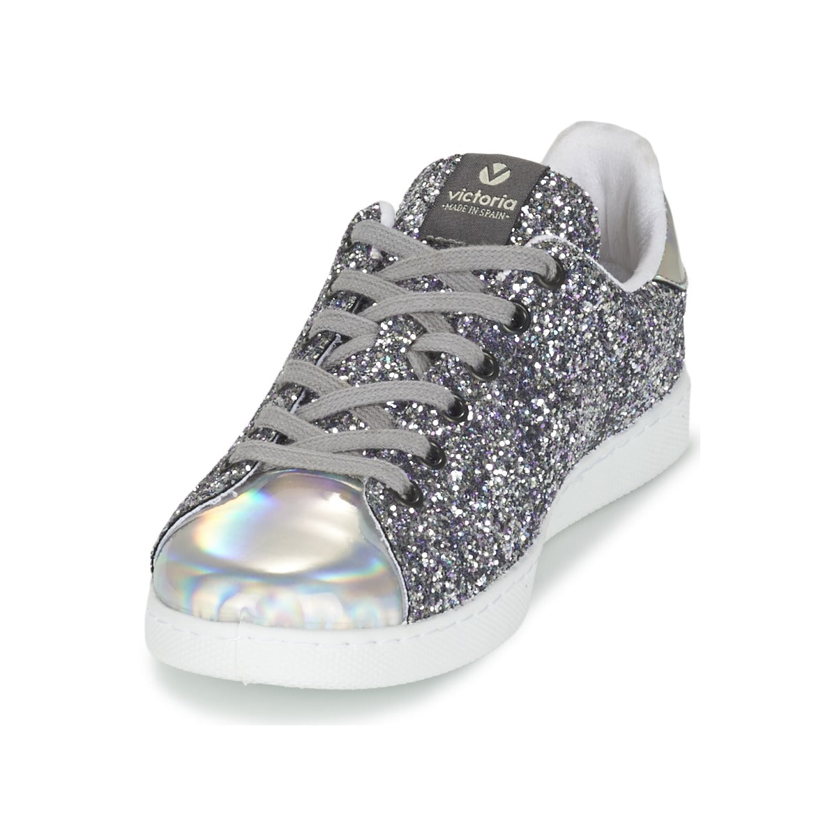 Sneakers basse donne Victoria  DEPORTIVO BASKET GLITTER  Argento 