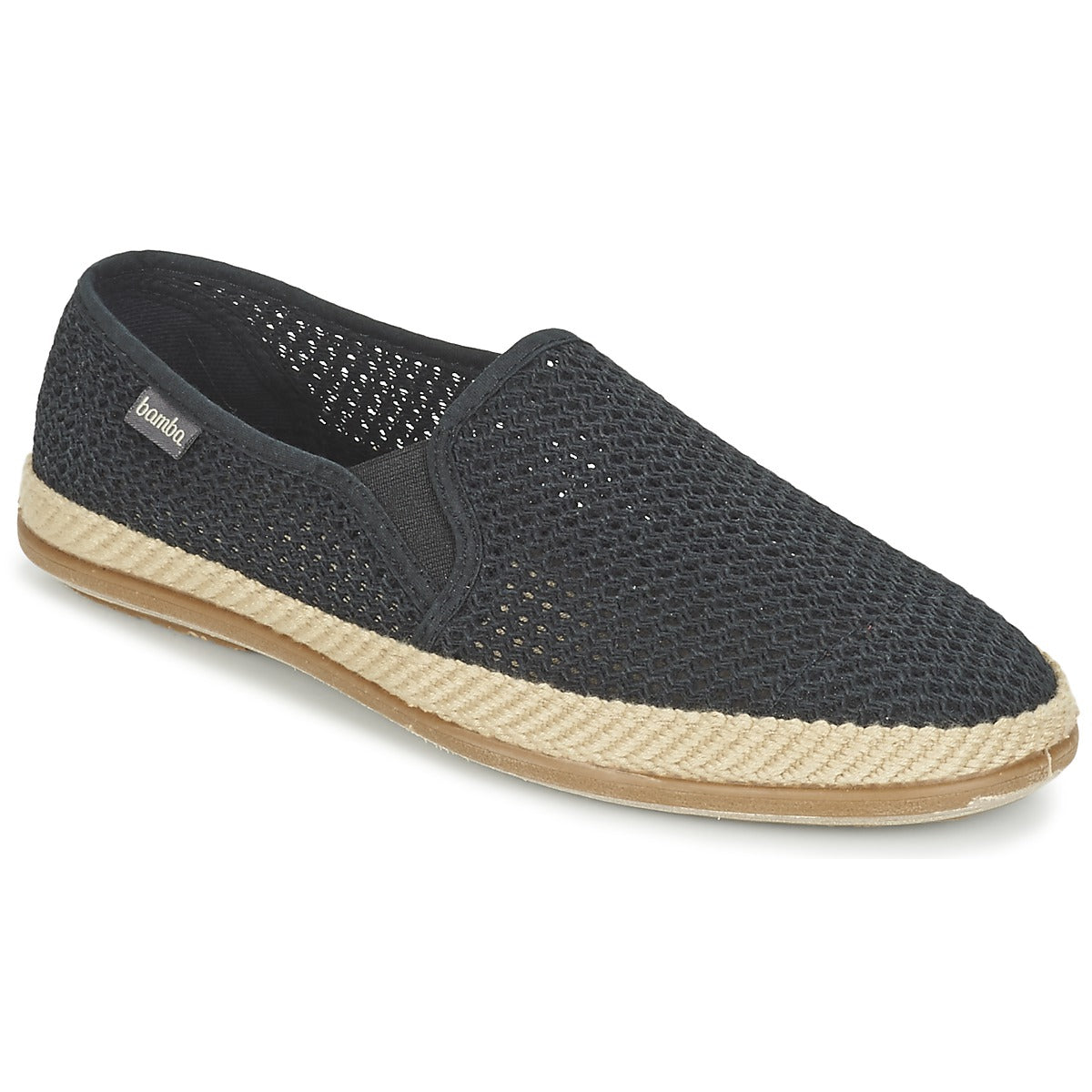 Scarpe Espadrillas uomini Bamba By Victoria  COPETE ELASTICO REJILLA TRENZA  Nero 